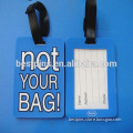 not your bag soft pvc luggage tags with name card